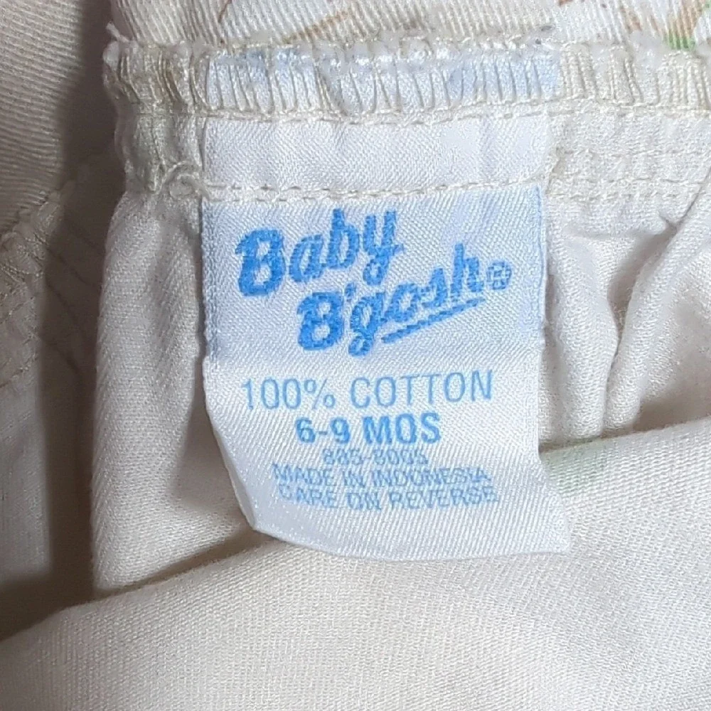 Vintage 90's OshKosh Apple Orchard Cherry‎ Daisy Baby Overalls 6-9 Months RARE